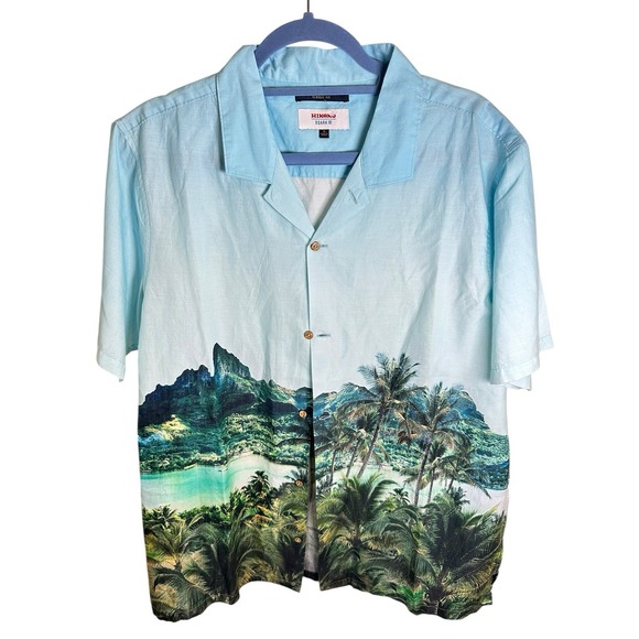 Roark Other - Roark Gonzo Palms Camp Collar Shirt‎ - Hinano Otemanu Light Blue NWT Size Large